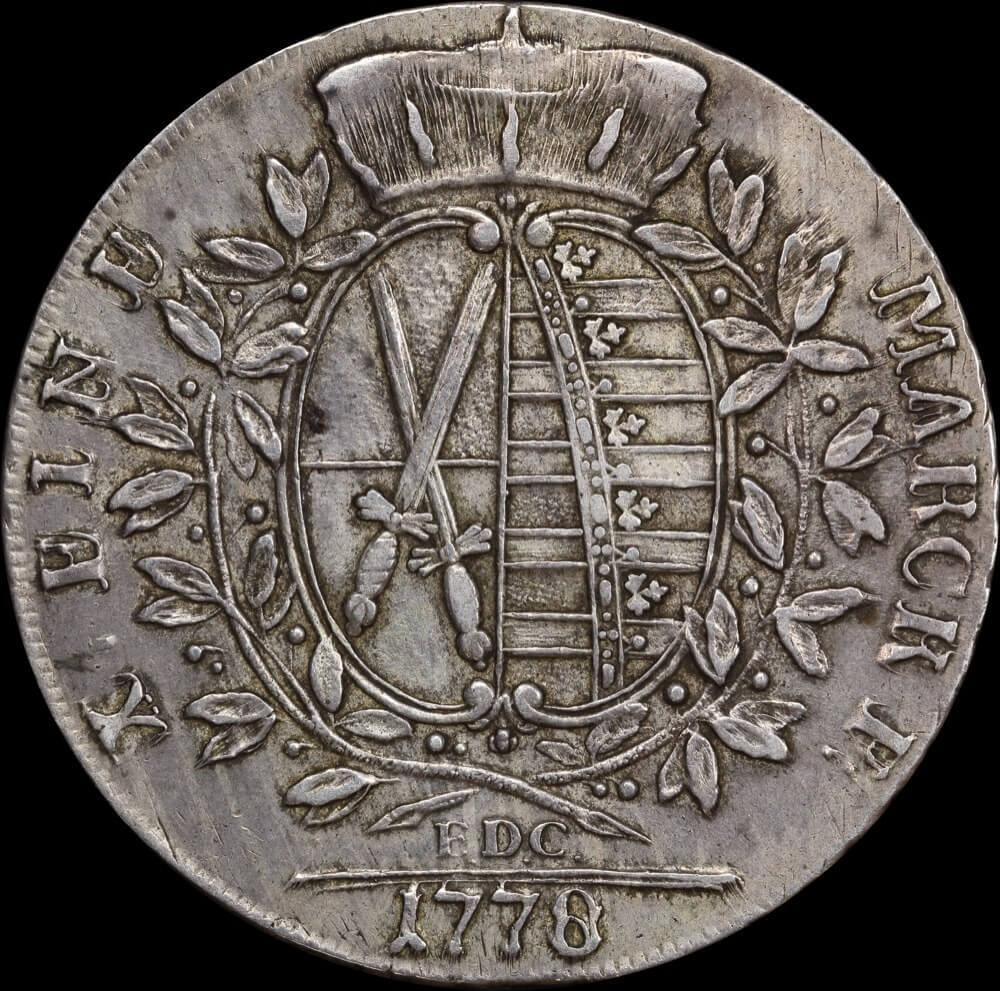 German States (Saxony) 1778 EDC Silver Thaler KM# 992.1 good VF product image
