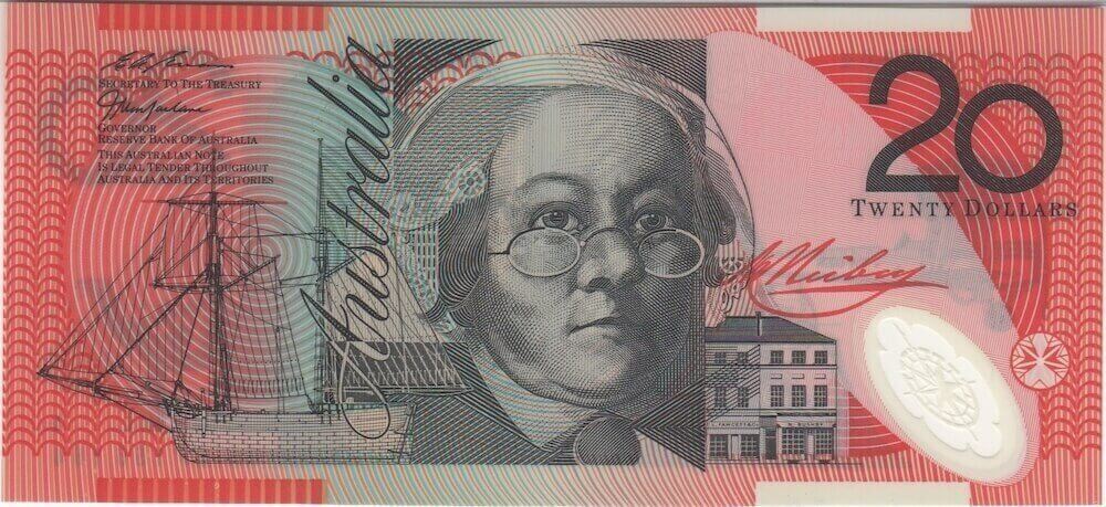 1998 $20 Note AA98 First Prefix MacFarlane/Evans R418bF Uncirculated