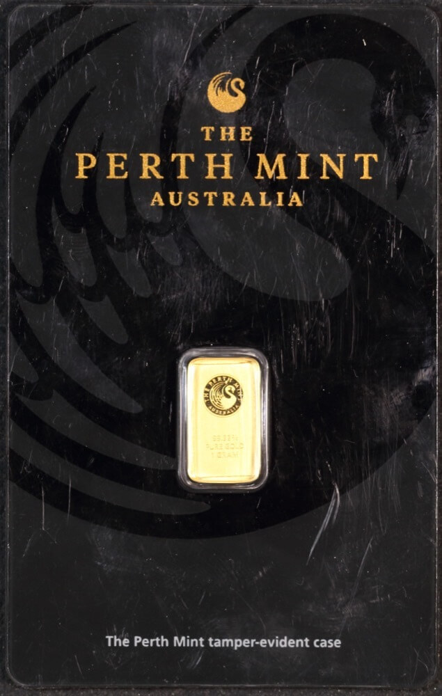 Perth Mint Fine Gold 1 gram Minted Ingot