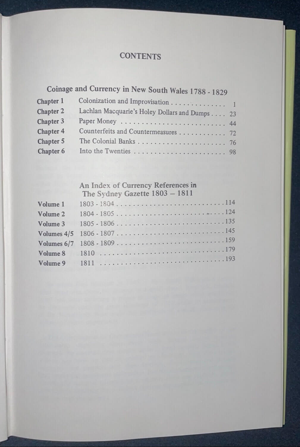 The Coinage & Currency In New South Wales (1788 - 1829) Hardcover Book