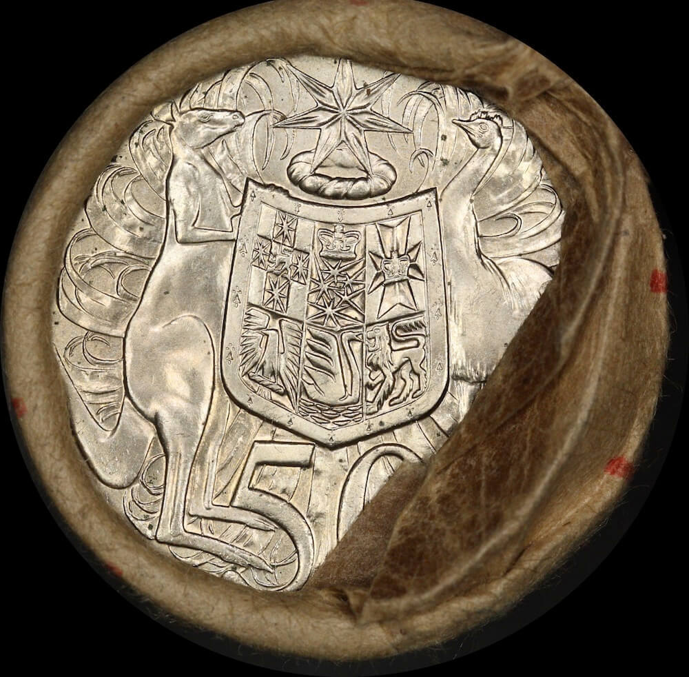 1979 50 Cent Mint Roll - Double Bar Variety