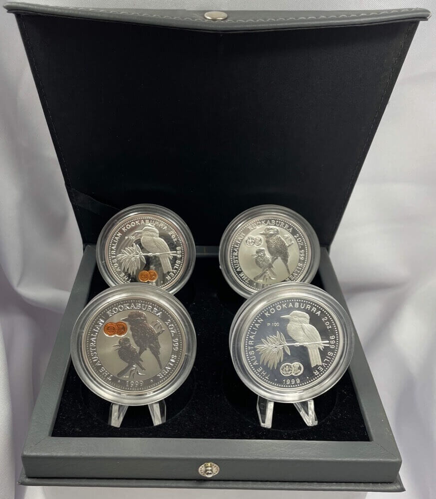 1999 Silver 2oz Kookaburra Glamour Coin Privy Mark Series Set in Case product image