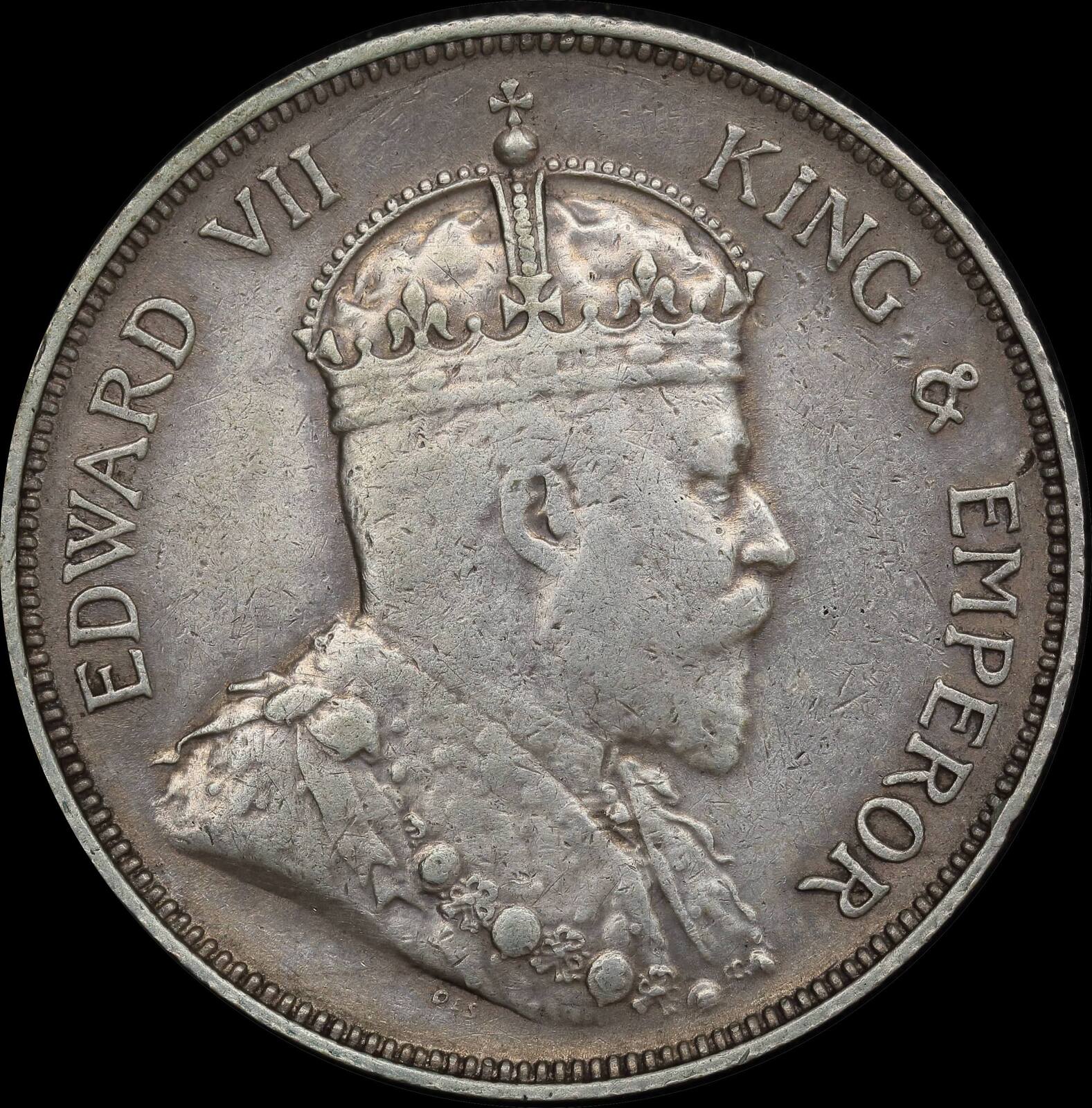 Straits Settlements 1907 50 Cent KM#24 About Very Fine product image