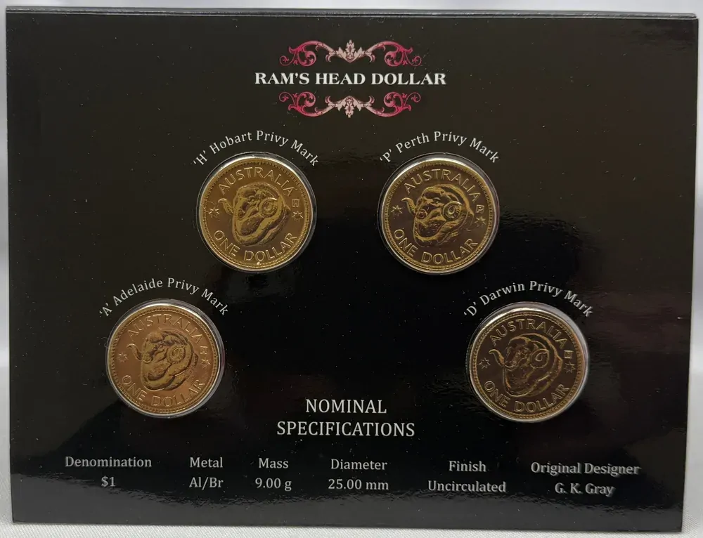 2011 4 Coin Privy Mark Set Ram's Head product image