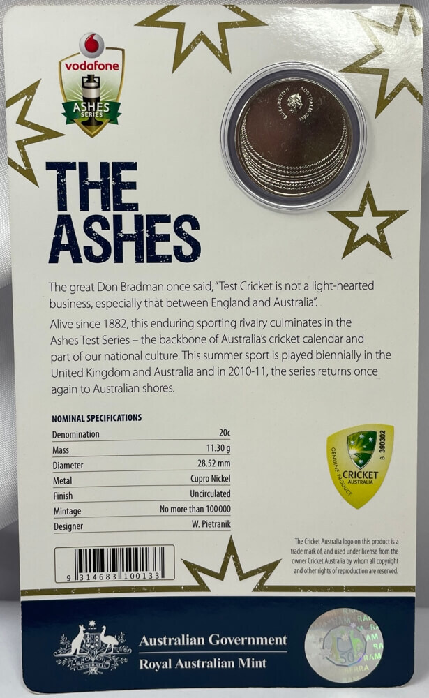 2011 20 Cent Uncirculated Coin The Ashes