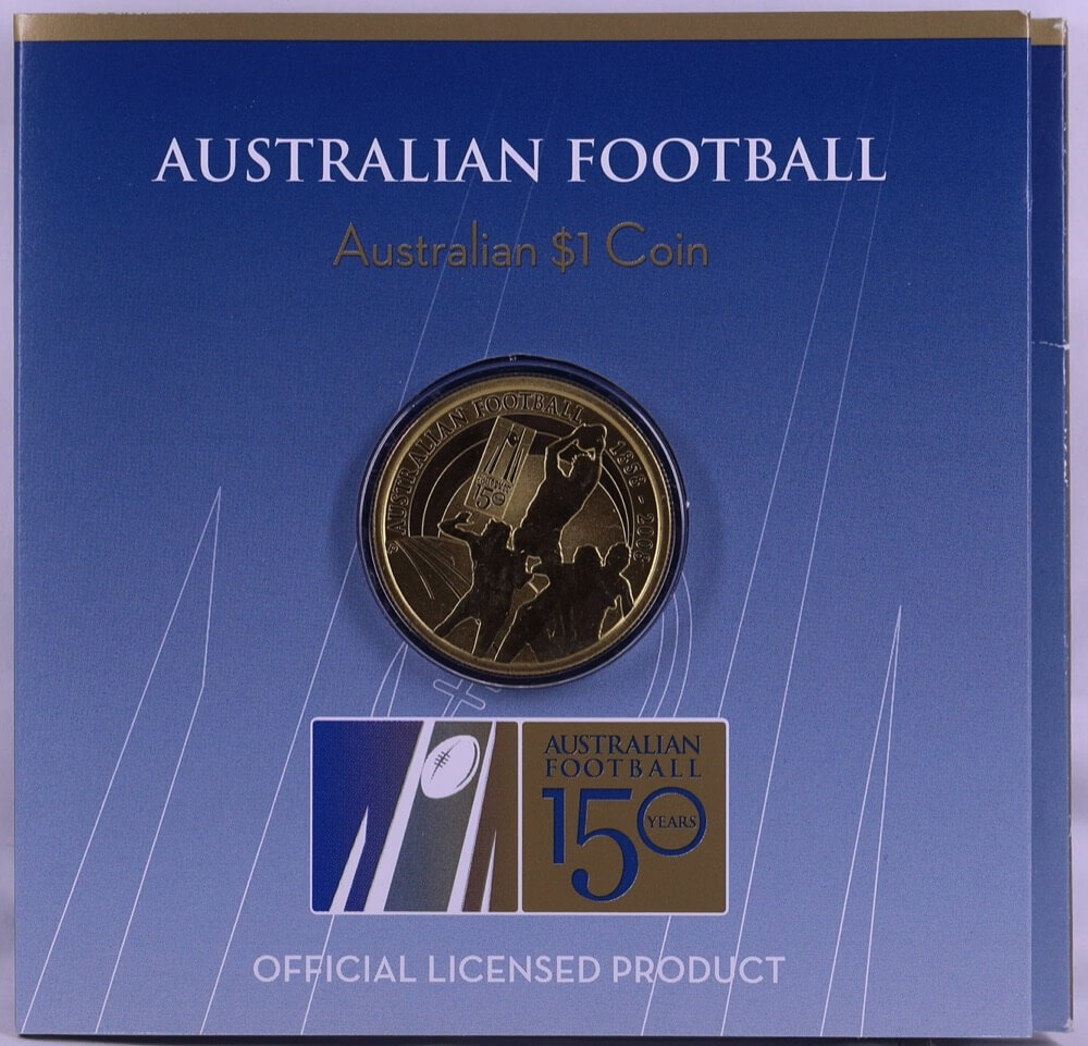 2008 1 Dollar Uncirculated Coin Australian Football AFL 150 Years