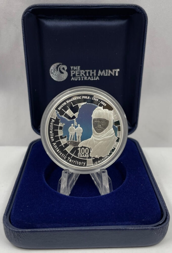 2009 Silver 1 Ounce Proof Antarctic Territory South Magnetic Pole product image