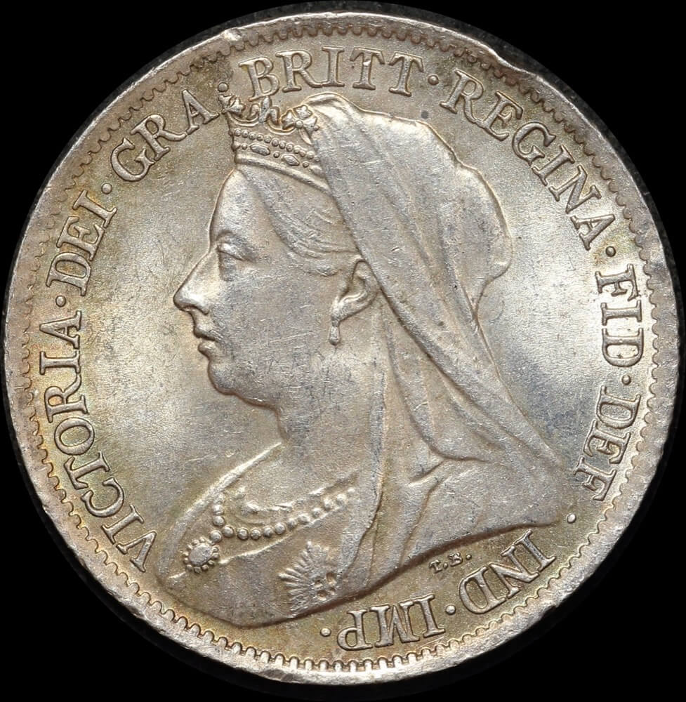 1901 Silver Sixpence Victoria Uncirculated product image