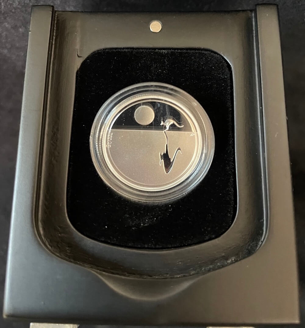 2010 One Dollar Silver Proof Coin Kangaroo At Sunset