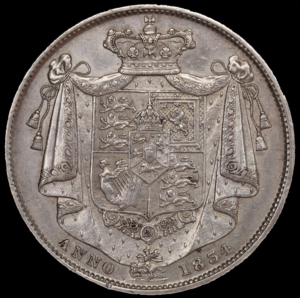 1834 Silver Halfcrown William IV S#3834 EF product image