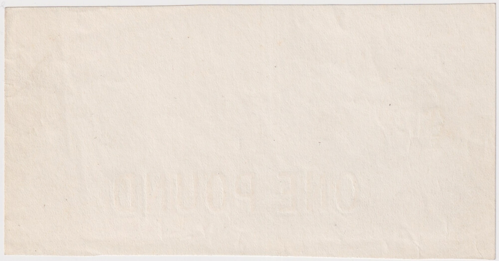 1933 One Pound Form Unissued Edward VIII Watermark good EF