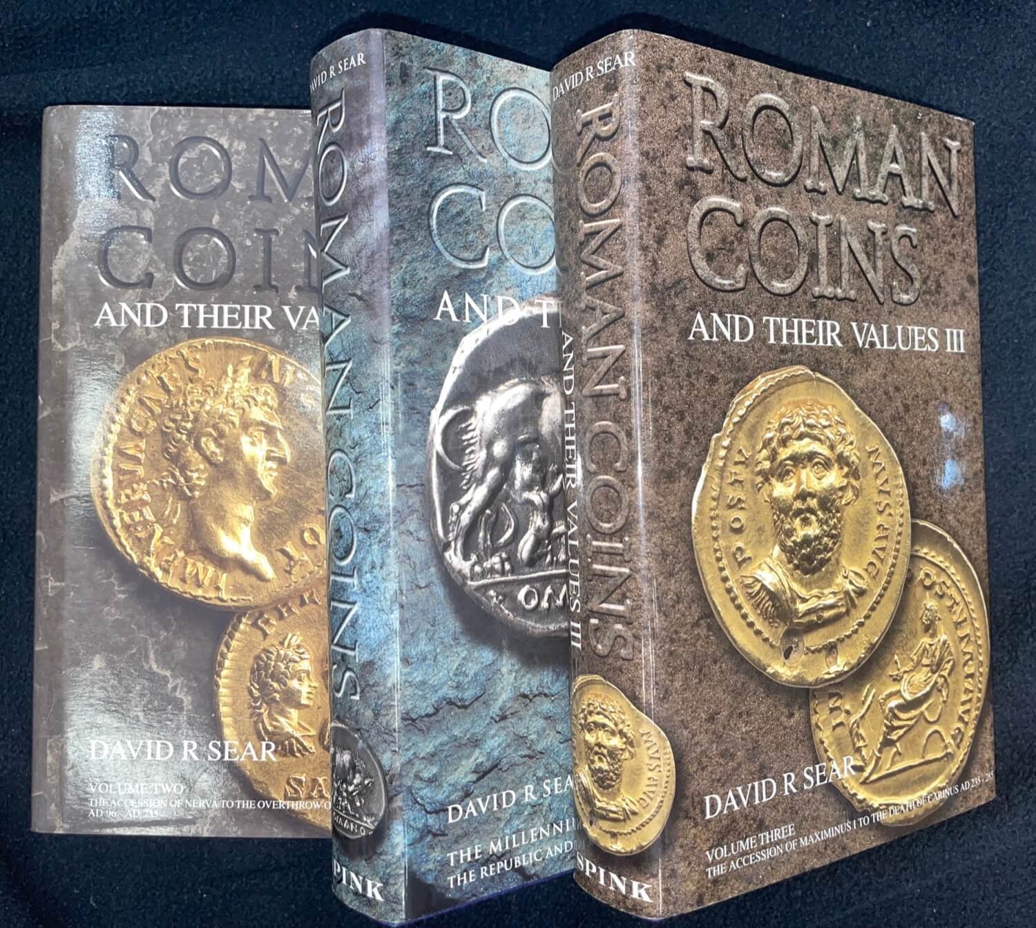 Set of 3 Hardcover Books - Roman Coins and Their Values by Sear