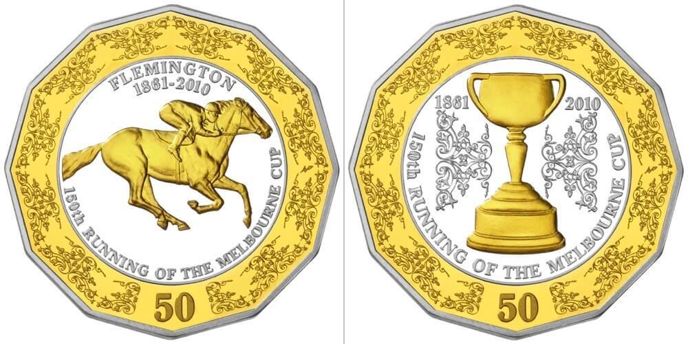 2010 Fifty Cent Proof Coin Set 150th Anniversary of the Melbourne Cup