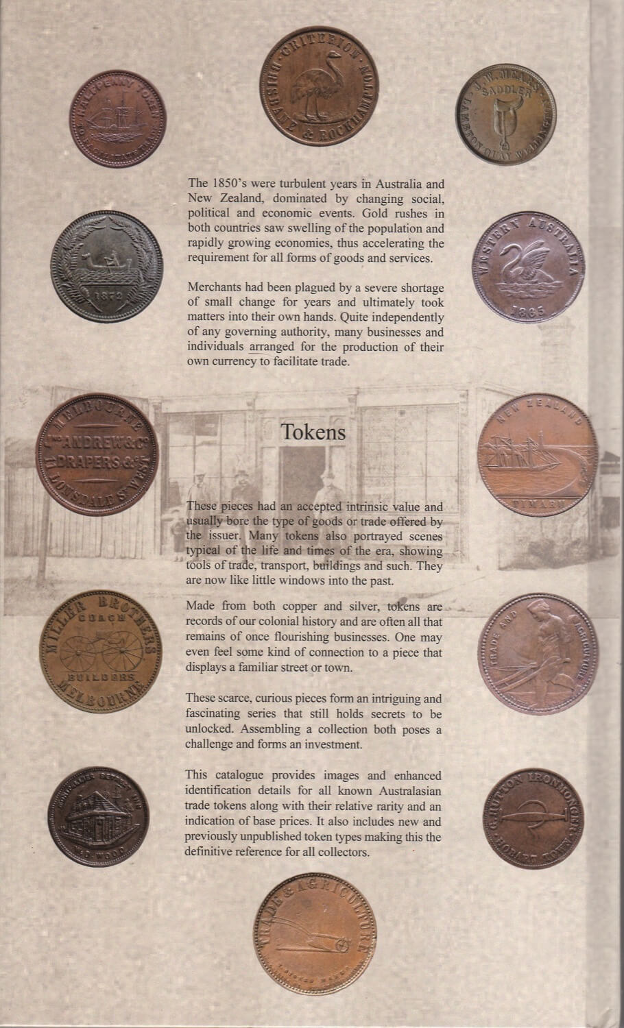 A Study of Australasian Trade Tokens Book By Simon Gray