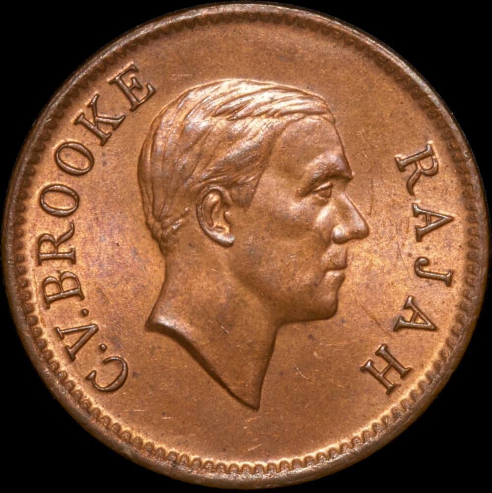 Sarawak 1937 Copper 1 Cent KM#18 Choice Uncirculated product image