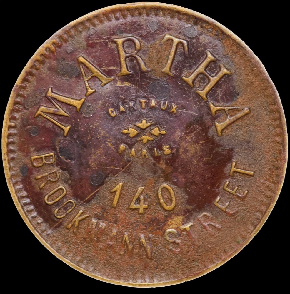 1900 Martha Russian Princess Copper Brothel Checkpiece Kalgoorlie AVF