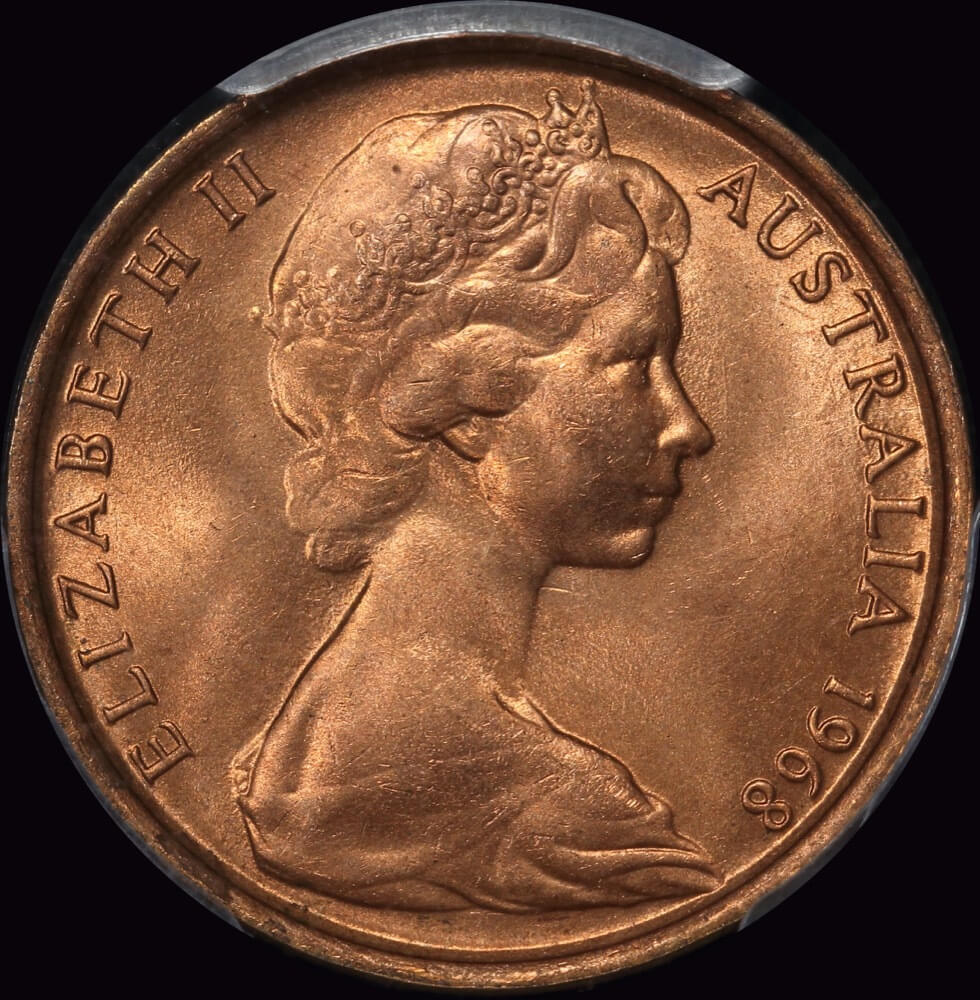 1968 Two Cents Perth Mint Gem Unc (PCGS MS65RD)