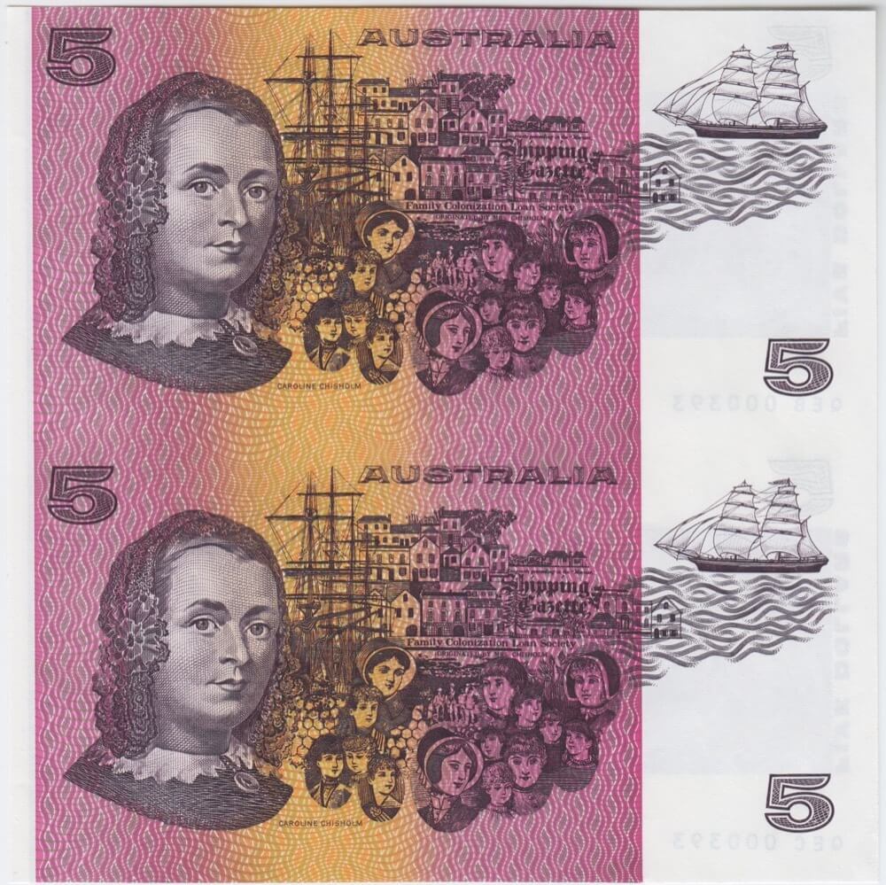 1992 Five Dollar Vertical Pair Deluxe