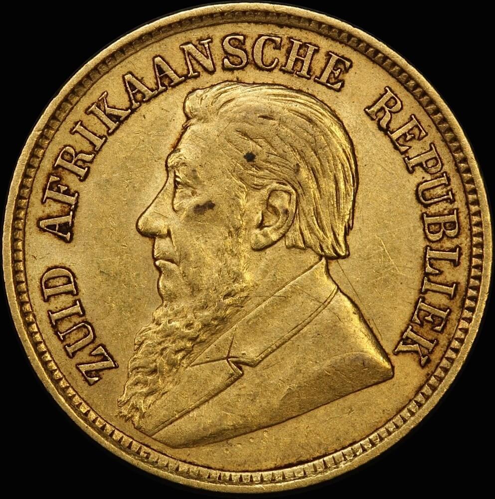 South Africa 1896 Gold 1/2 Pond PCGS AU55 product image
