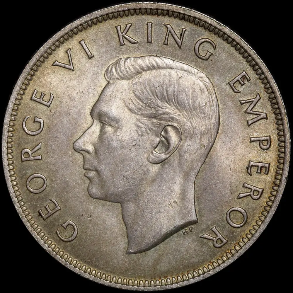 New Zealand 1940 Silver Half Crown Centennial KM#14 Uncirculated product image