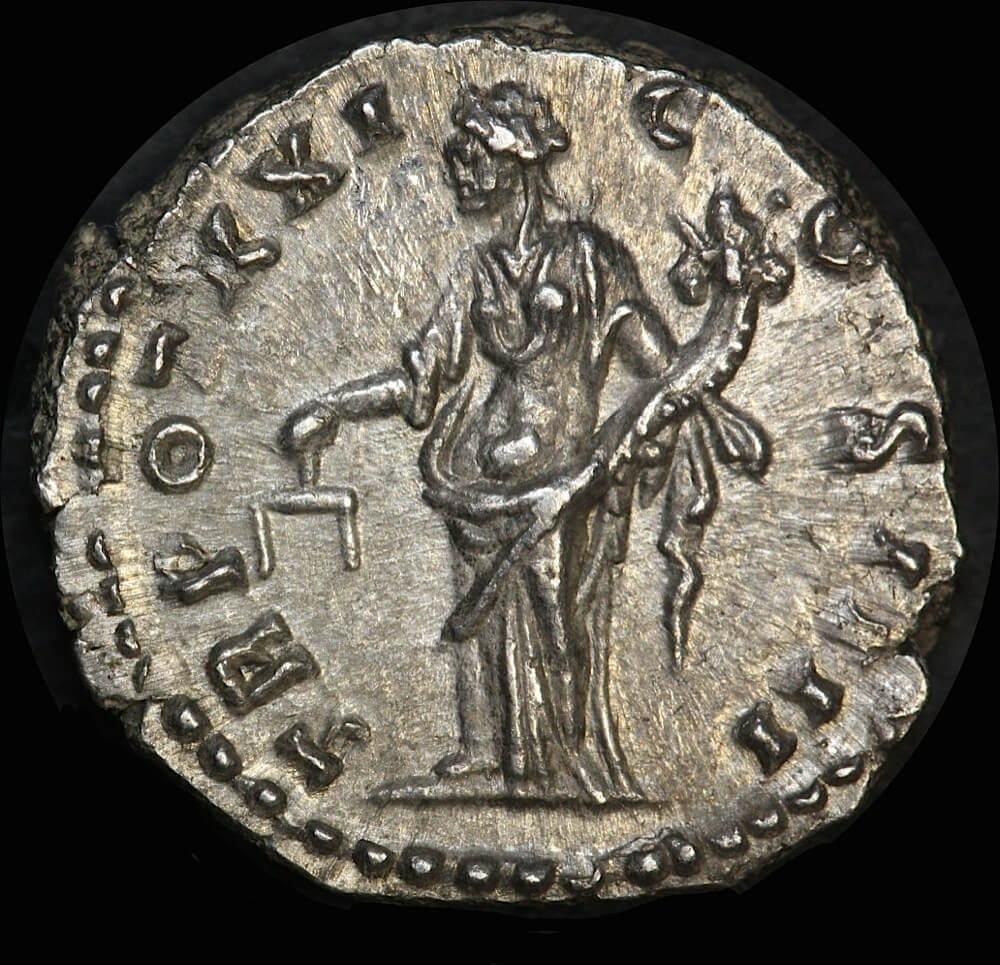 Ancient Rome (Imperial) 157 - 158 A.D. Antoninus Pius Silver Denarius Aequitas EF