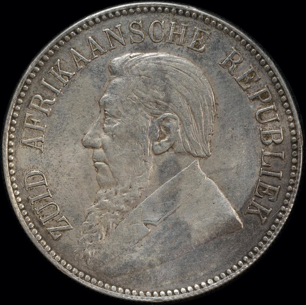 South Africa 1892 Silver 5 Shillings KM# 8.1 good VF product image