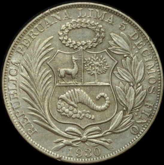 Peru 1930 Silver Sol KM#218.2 about Unc product image