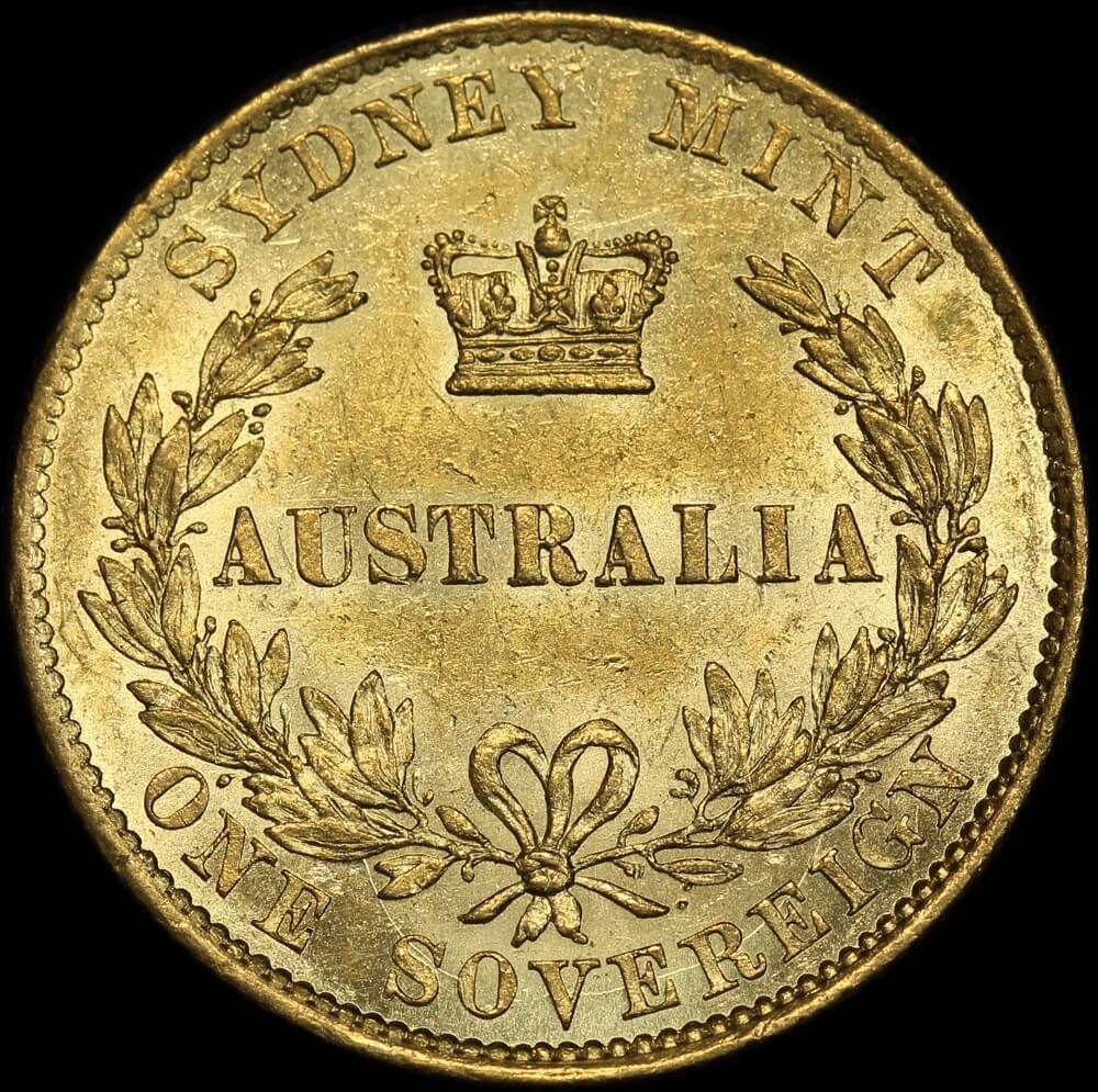 1861 Sydney Mint Type II Sovereign good EF