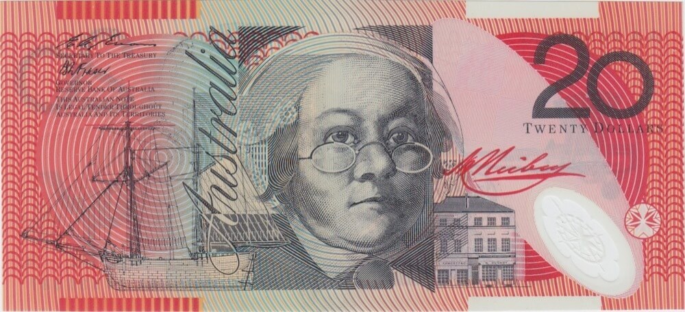 1994 $20 Note AA94 First Polymer Prefix Fraser/Evans R416aF Uncirculated