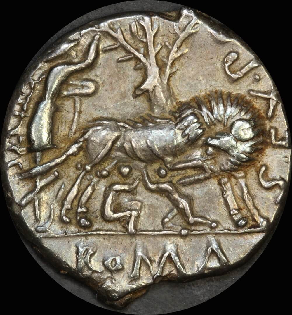 Ancient Rome (Republican) 137 BC Sextus Pompeius Fostlus Silver Denarius RRC 235/1a EF