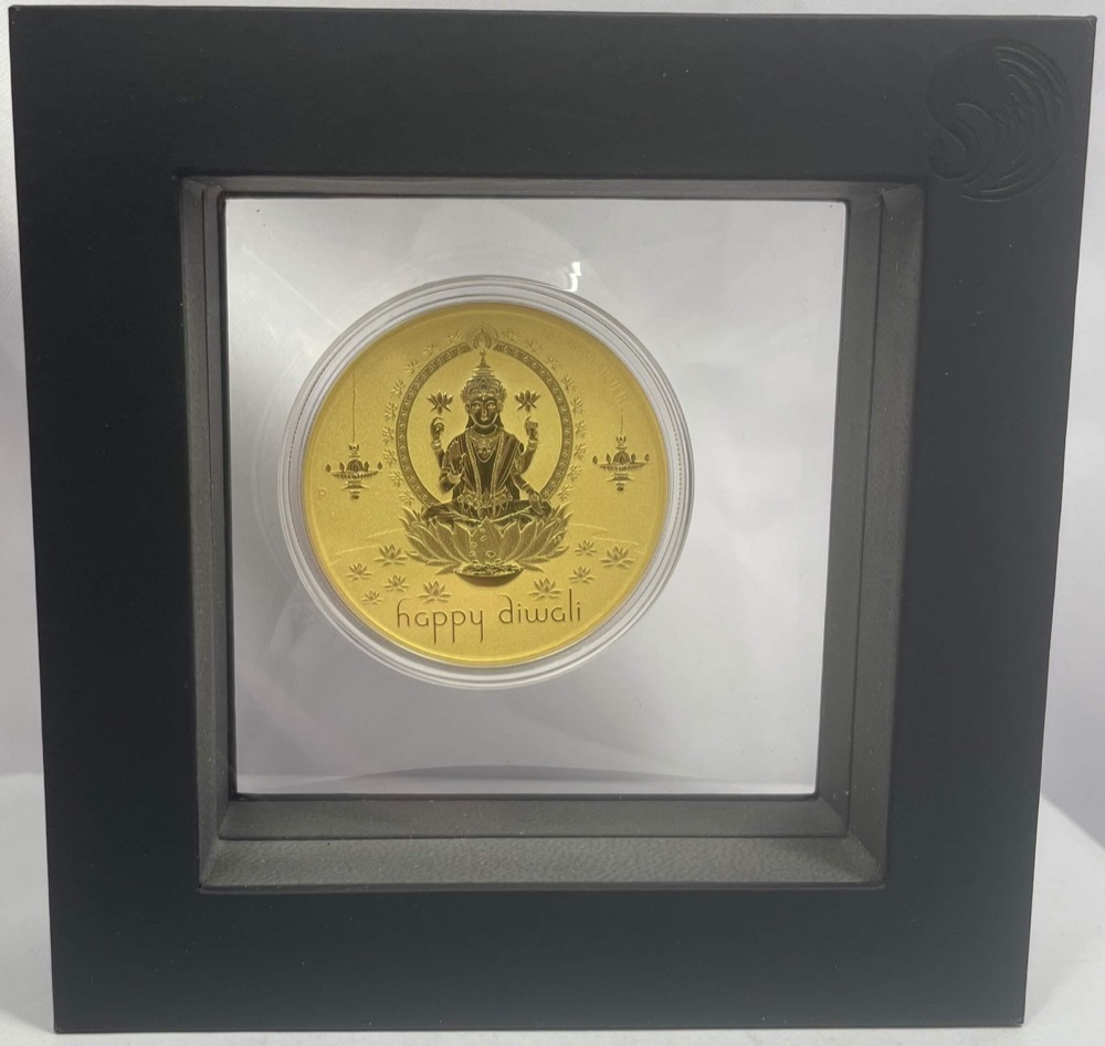 2022 1oz Silver Gilded Medallion - Happy Diwali product image