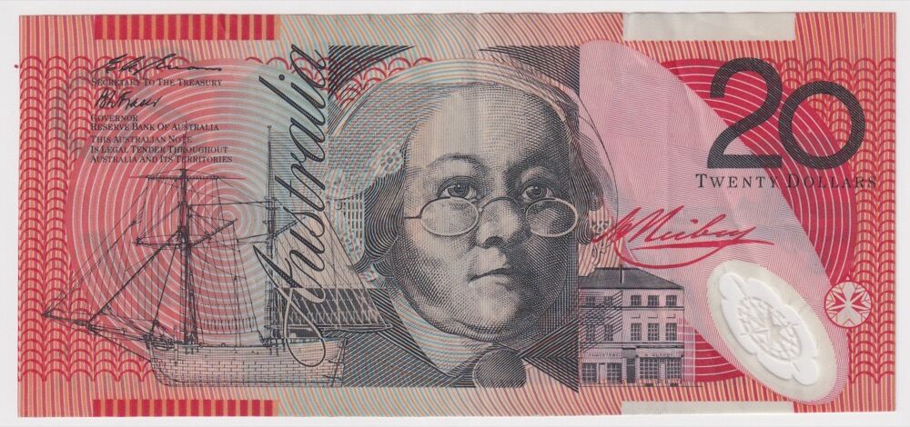 1994 $20 Note Fraser/Evans R416a good VF - Radar Serial CG 95 432234