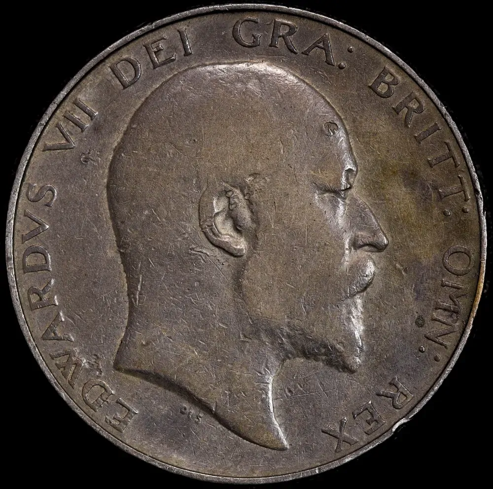 1907 Silver Half Crown Edward VII S#3980 about VF