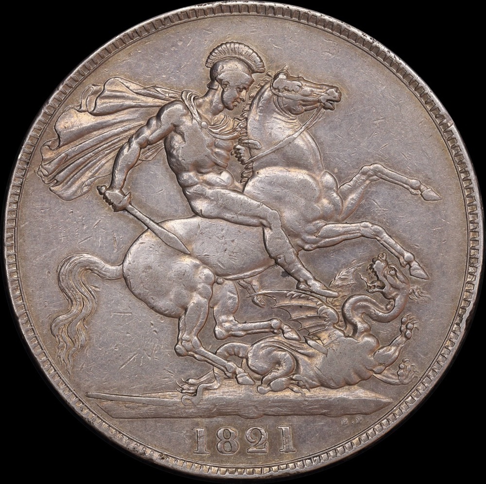 1821 Silver Crown George IV S#3805 good VF product image