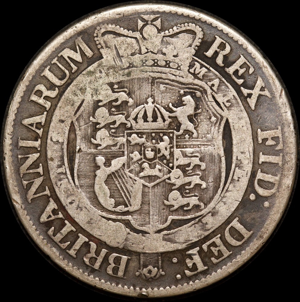 1817 Silver Half Crown George III S#3789 Fine product image