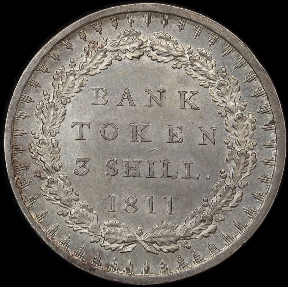 1811 Silver 3 Shillings George III S#3769 about Unc product image