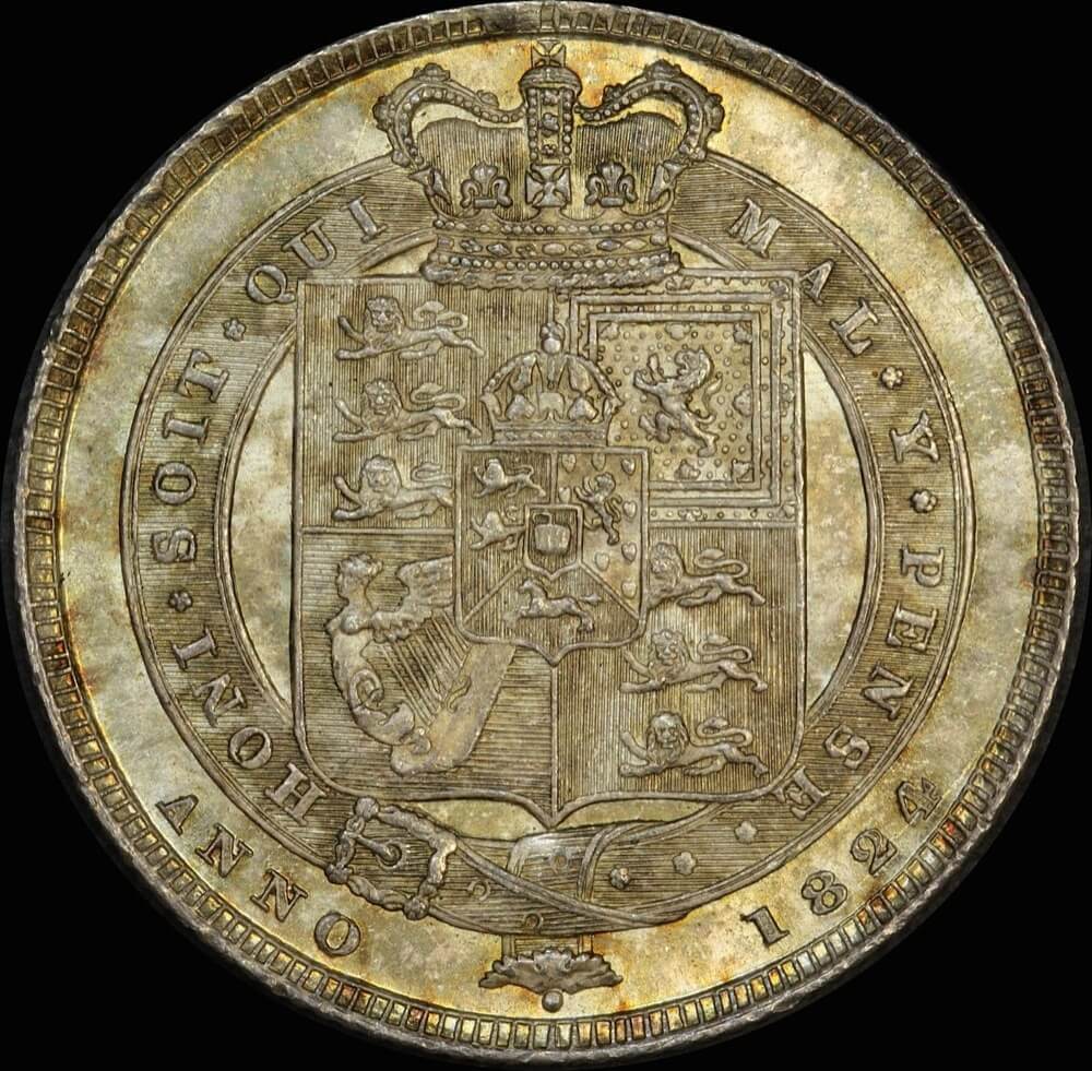 1824 Silver Shilling George IV S#3811 Choice Unc (PCGS MS63) product image
