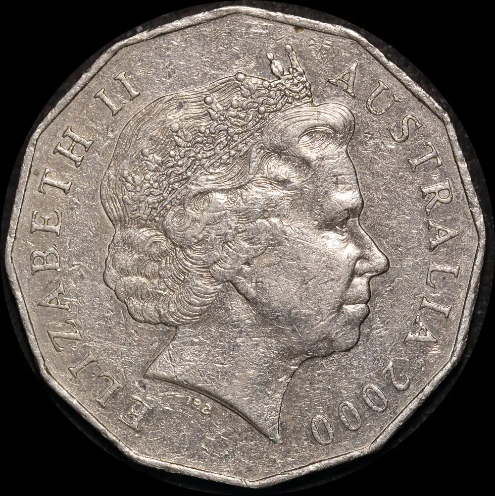 2000 50 Cent Millennium Incuse Flag Extremely Fine