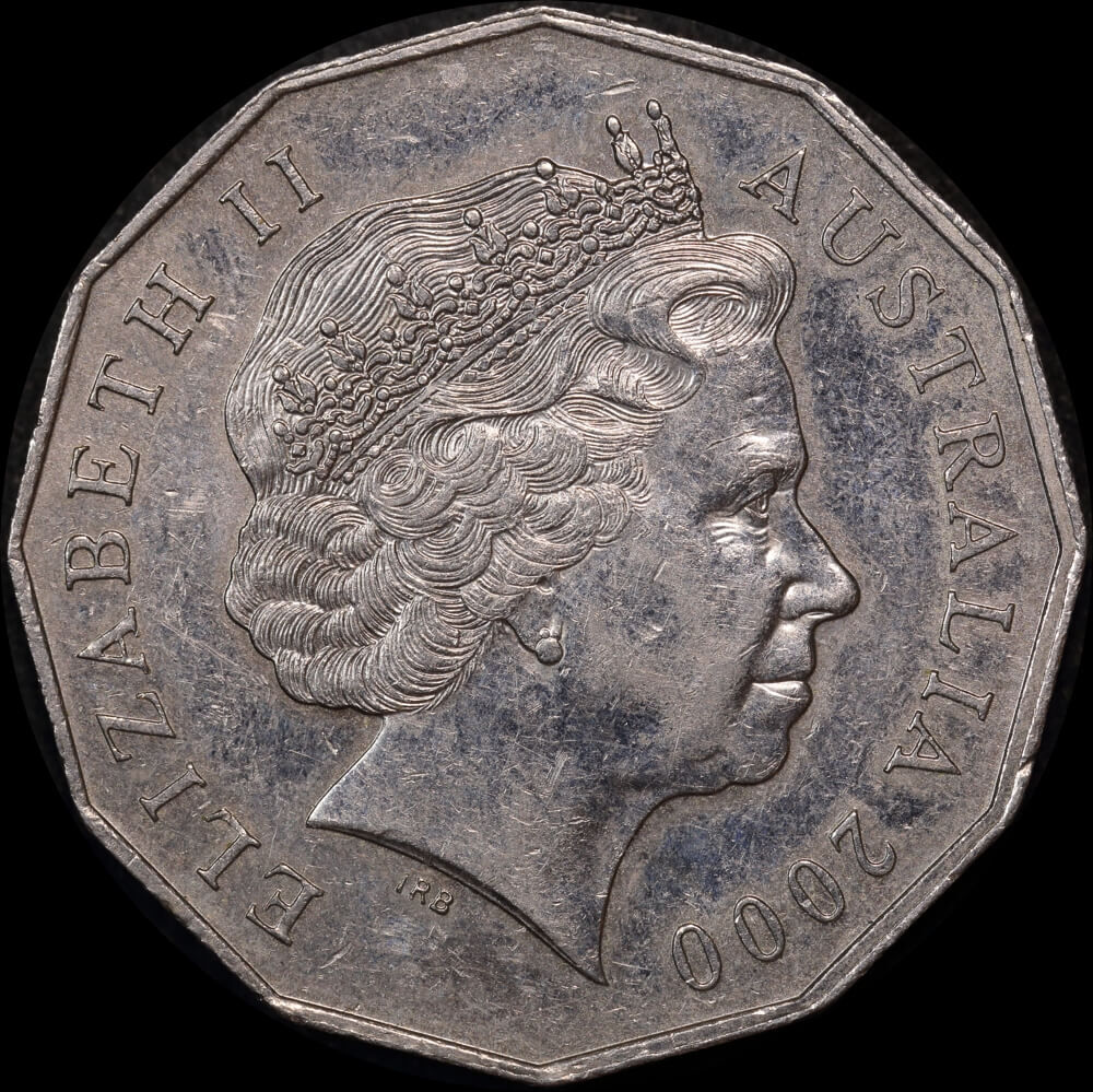 2000 50 Cent MIllennium Flag (Incuse Variety) good EF