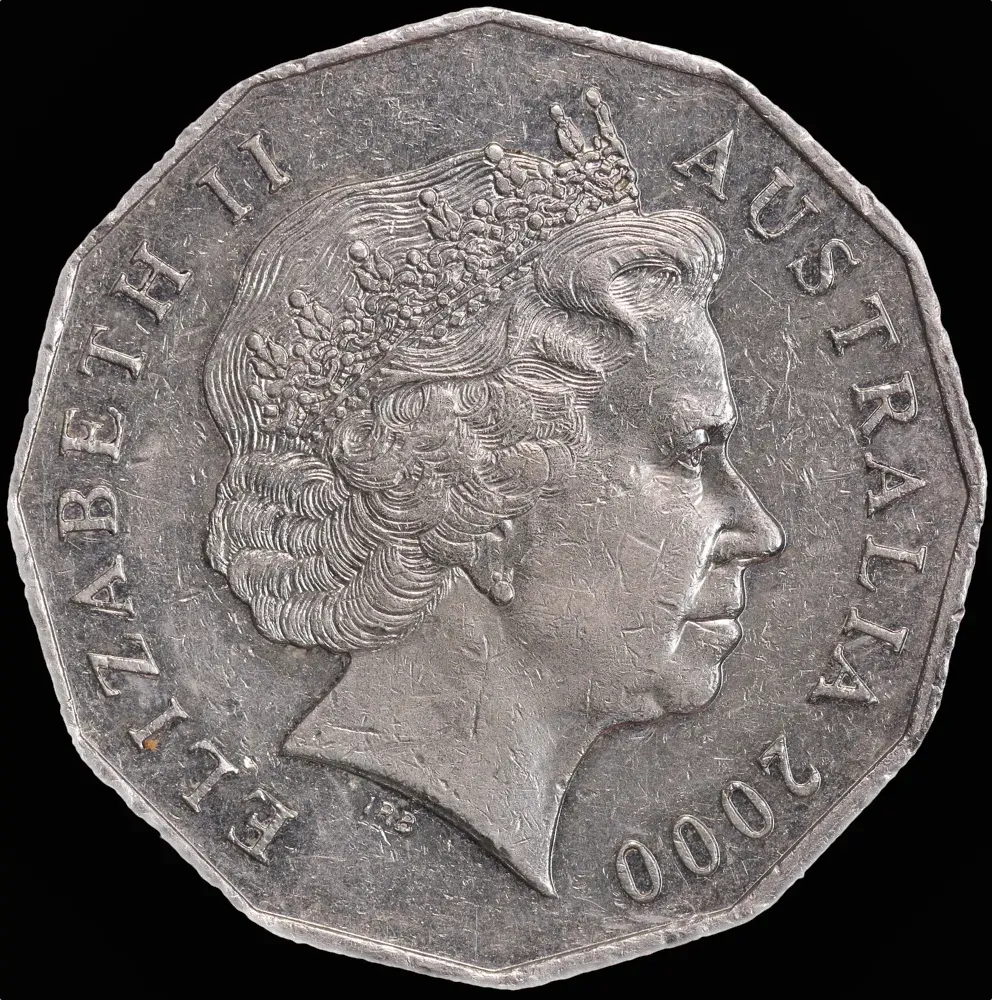 2000 50 Cent MIllennium Flag (Incuse Variety) good EF