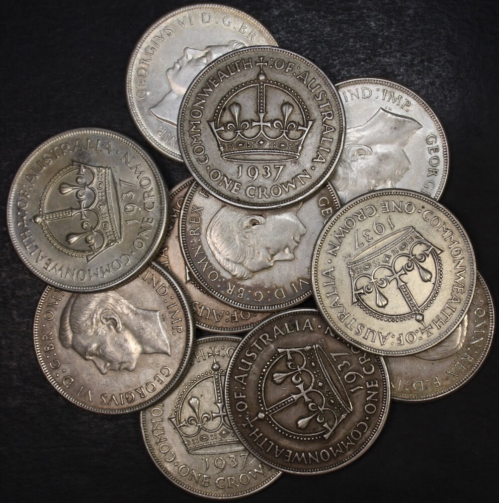 1937 Silver Crowns Average Circulated condition ASW 0.8410