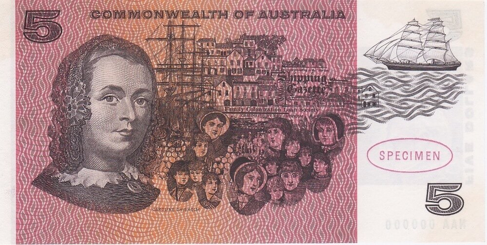 1967 $5 Specimen Note Type 1 Coombs/Randall Uncirculated