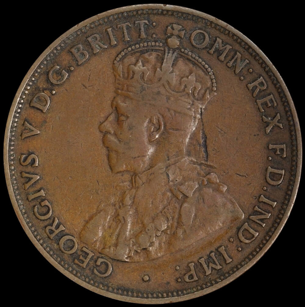 1931 Penny Indian Obverse Dropped 1 Reverse good Fine