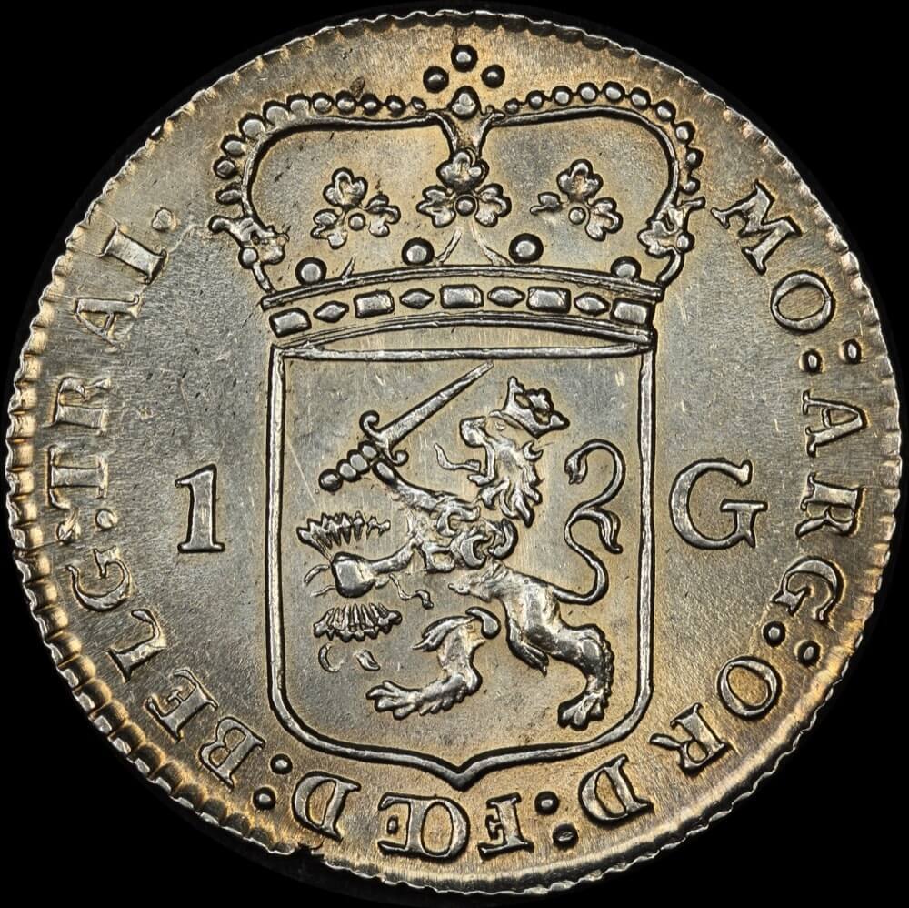 Netherlands (Utrecht) Silver Guilder 1794 Delm# 1182 Uncirculated product image