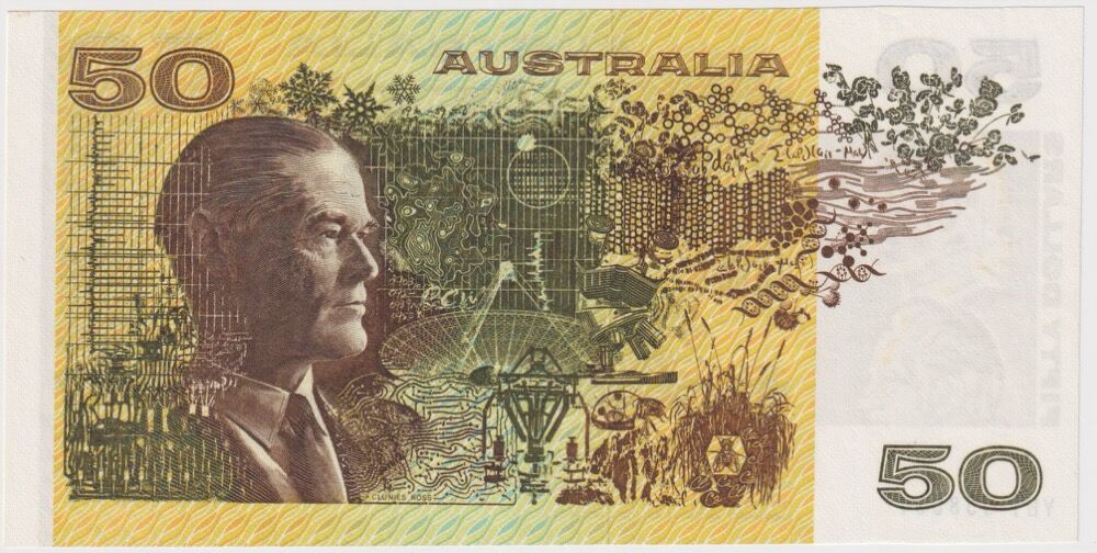 1976 $50 Note Centre Thread Knight/Wheeler R506A Uncirculated