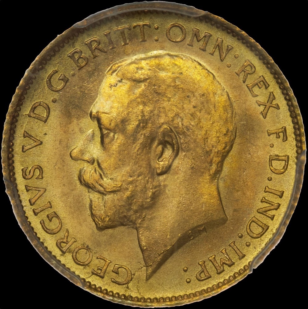 1916 Sydney George V Half Sovereign Gem Unc (PCGS MS66)