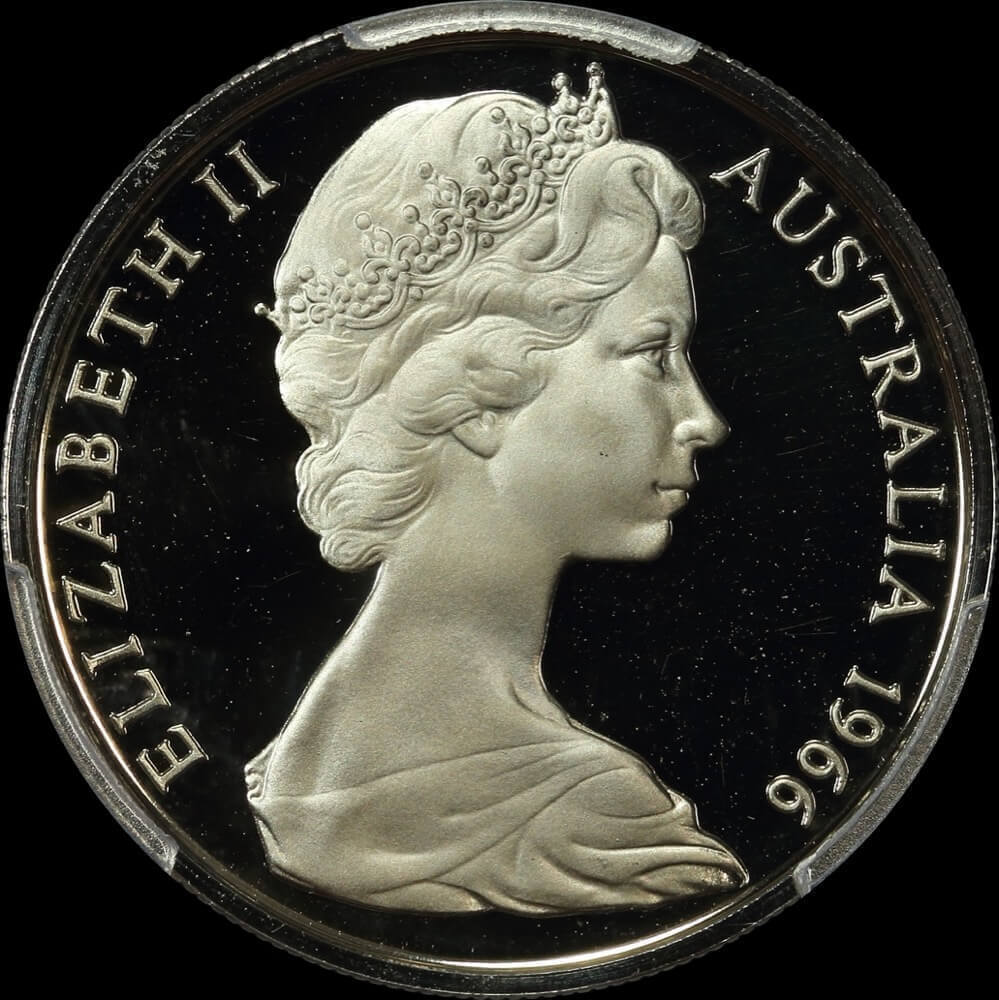 Australia 1966 Proof 10 Cents PCGS PR 69DCAM