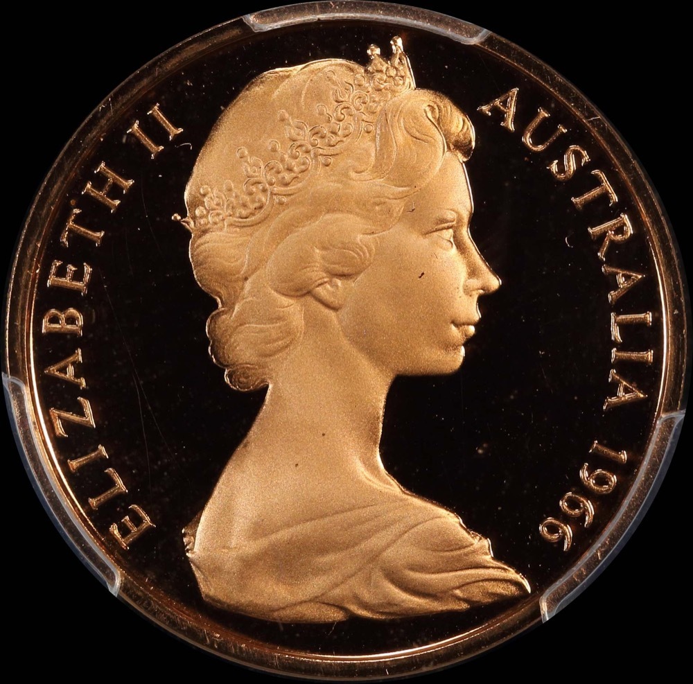 Australia 1966 Proof 2 Cents PCGS PR 69DCAM