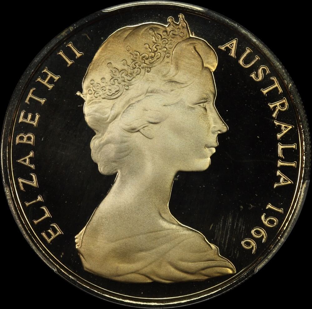 Australia 1966 Proof 20 Cents PCGS PR68DCAM
