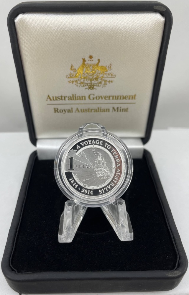 One Dollar Silver Proof Coin 2014 Voyage to Terra Australis product image